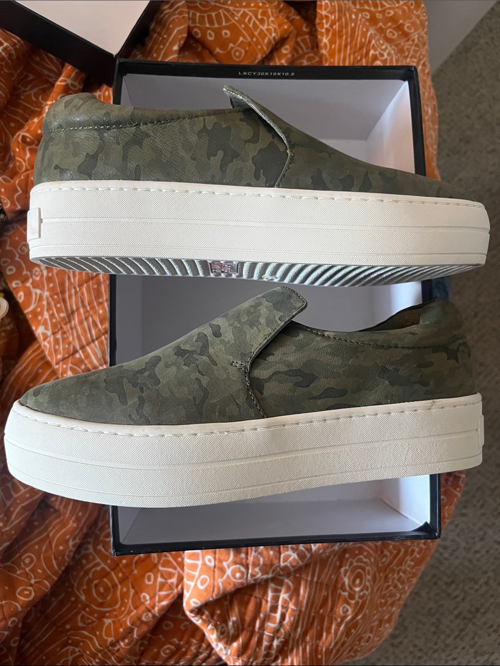 J/Slides for Anthropologie Harry Green Camo Leather Slip-On Sneakers NIB - Picture 4 of 8
